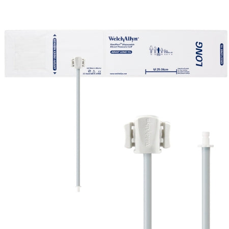 Welch Allyn FLEXIPORT Blood Pressure Cuff, 1 Tube Bladder FlexiPort Adult Adult Long 25 to 34 cm Fabric - SOFT-11L-1HP