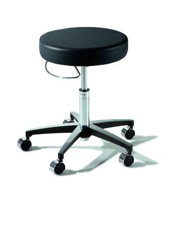 Ritter 276 Classic Series - Air Lift Stool Backless Air Lift, Pneumatic Height Adjustment, 8 Inch Hand Ring 5 Casters Soothing Blue - 276-001-855