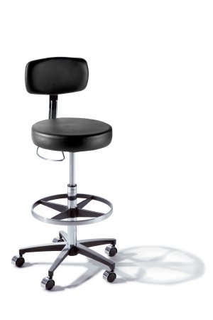 Ritter 277 Classic Series - Air Lift Stool Backrest Air Lift, Pneumatic Height Adjustment, Hand Controlled, 8 Inch Hand Ring 5 Casters Sandy Retreat - 277-001-850