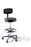 Ritter 277 Classic Series - Air Lift Stool Backrest Air Lift, Pneumatic Height Adjustment, Hand Controlled, 8 Inch Hand Ring 5 Casters Dark Linen - 277-001-856