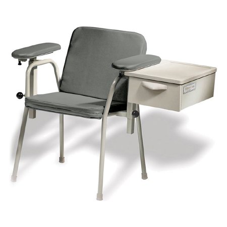 Ritter 281 - Blood Drawing Chair Double Fixed Armrest Lunar Gray - 281-012-845
