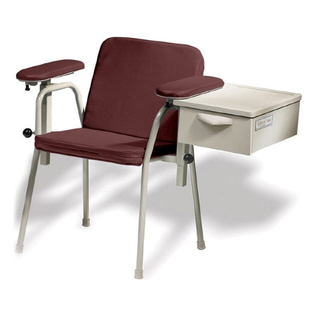 Ritter 281 - Blood Drawing Chair Double Fixed Armrest Cranberry - 281-012-859