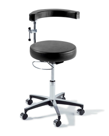 Ritter 279 Classic Series - Air Lift Surgeon Stool Backrest Air Lift, Pneumatic Height Adjustment, Hand Controlled, 8 Inch Hand Ring 5 Casters Stone - 279-001-814