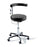 Ritter 279 Classic Series - Air Lift Surgeon Stool Backrest Air Lift, Pneumatic Height Adjustment, Hand Controlled, 8 Inch Hand Ring 5 Casters Lunar Gray - 279-001-845