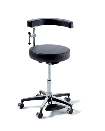 Ritter 278 Classic Series - Air Lift Surgeon Stool Backrest Air Lift, Pneumatic Height Adjustment, Foot Controlled 5 Casters Restful Path - 278-001-858