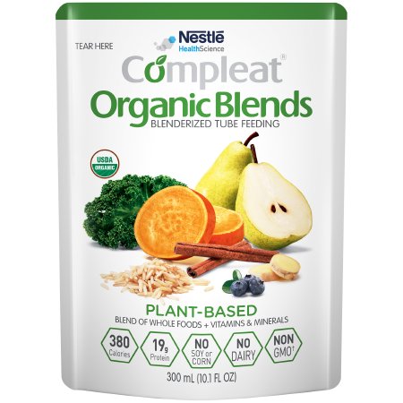 Nestle Healthcare Nutrition CompleatOrganic Blends Oral Supplement / Tube Feeding Formula Plant Blend Flavor 10.1 oz. Pouch Ready to Use - 43900451619
