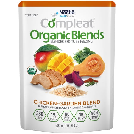 Nestle Healthcare Nutrition CompleatOrganic Blends Oral Supplement / Tube Feeding Formula Chicken-Garden Flavor 10.1 oz. Pouch Ready to Use - 43900689852
