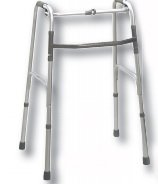 Fabrication Enterprises - Folding Walker Adjustable Height Aluminum Frame 350 lbs. Weight Capacity 32 to 39 Inch Height - 43-2100