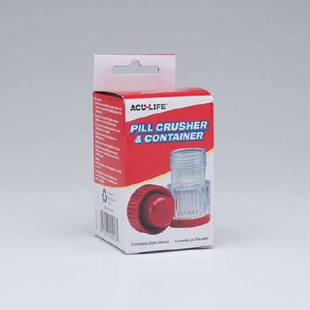 Apothecary Products Acu-Life Pill Crusher Hand Operated Red / Clear - 7957300916