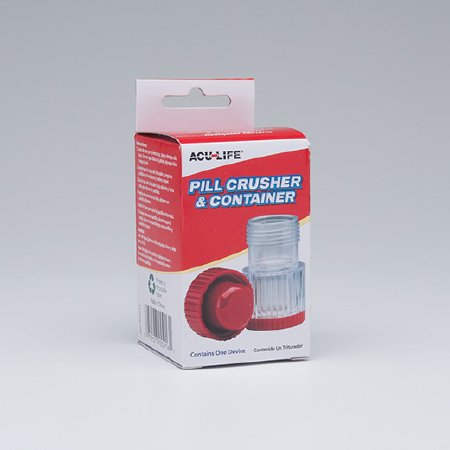 Acu-Life - Pill Crusher Hand Operated Red / Clear - 07957300916