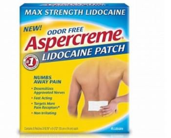 Aventis Pharmaceuticals Aspercreme Topical Pain Relief 4% Strength Lidocaine Patch 5 per Box - 4116705840