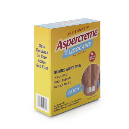 Aspercreme - Topical Pain Relief 4% Strength Lidocaine Patch 5 per Box - 04116705840