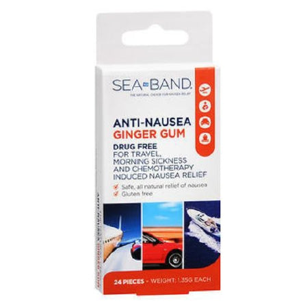 Sea-Band - Nausea Relief 25 mg Strength Chewing Gum 24 per Box - 00872700003