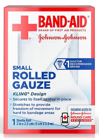 Band-Aid - Conforming Bandage Polyester / Rayon 2 Inch X 2-1/2 Yard Roll Shape Sterile - 38137116137