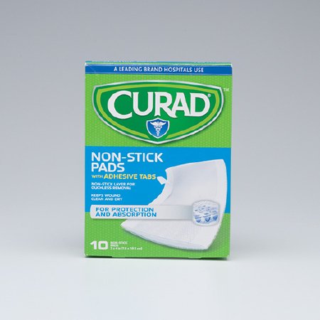 Curad - Adhesive Strip 3 X 4 Inch Cotton / Polyester Rectangle White Sterile - 08019630020