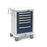 Waterloo Industries Anesthesia Cart Aluminum 24.5 X 29 X 42 Inch 6 Drawers Light Gray/Dark Blue - UTGSA-333369-DKB