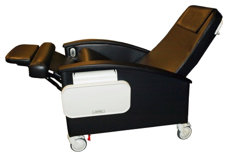 Winco Designer Care Cliner Swing-Away Arm Recliner Burgundy Vinyl 5 inch Nylon Casters 5 inch Nylon Casters - 6750-14 XL