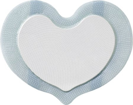 Biatain - Silicone Foam Dressing 6 X 7-1/2 Inch Sacral Silicone Adhesive with Border Sterile - 39001