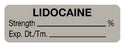 United Ad Label UAL Pre-Printed Label Anesthesia Label Lidocaine | Strength___________ % | Exp. Dt./Tm._________ Gray 1/2 X 1-1/2 Inch - ULAL075