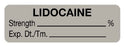 UAL - Drug Label Anesthesia Label Lidocaine Strength_% Exp dt Tm_ Gray 1/2 X 1-1/2 Inch - ULAL075