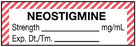 UAL - Drug Label Anesthesia Label Neostigmine Strength_mg/mL Exp Dt Tm_ Red / White 1/2 X 1-1/2 Inch - ULAL756