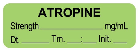 UAL - Drug Label Anesthesia Label Atropine Strength_mg/mL Dt tm Int Green 1/2 X 1-1/2 Inch - ULAL077-D