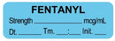 UAL - Drug Label Anesthesia Label Fentanyl Strength_mcg/mL Dt_Tm_Init_ Light Blue 1/2 X 1-1/2 Inch - ULAL067-D