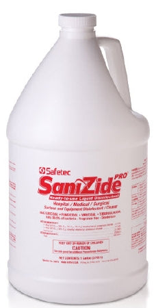 Safetec of America SaniZide Pro Surface Disinfectant Cleaner Broad Spectrum Liquid 1 gal. Jug Unscented - 35815