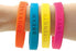 Medibadge - 24 Toys Neon Inspiration Signs Wristband Bracelets One Size - 5260