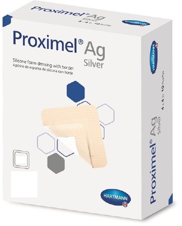 Hartmann Proximel Ag Silicone Foam Dressing with Silver 6 X 6 Inch Square Sterile - 15300000