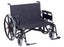 Regency XL 2000 Heavy Duty - Bariatric Reclining Wheelchair Dual Axle Desk Length Arm Swing-Away Elevating Legrest Black Upholstery 24 Inch Seat Width Adult 700 lbs. Weight Capacity - 67241830R