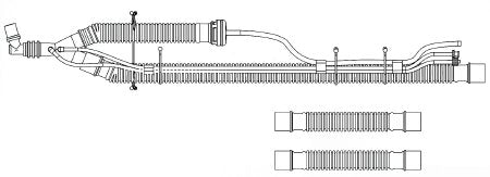 CareFusion - Ventilator Circuit Corrugated Tube 72 Inch Tube Dual Limb Adult Without Bag Single Patient Use - 14858-001