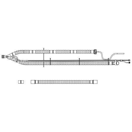 LTV Series - Ventilator Circuit Expandable Tube 66 Inch Tube Dual Limb Adult Without Breathing Bag Single Patient Use Heated Circuit - 15090-102