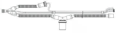 LTV Series - Ventilator Circuit Corrugated Tube 72 Inch Tube Dual Limb Pediatric Without Bag Single Patient Use - 29662-001