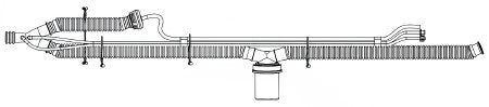 LTV Series - Ventilator Circuit Corrugated Tube 72 Inch Tube Dual Limb Adult Without Bag Single Patient Use - 29663-001