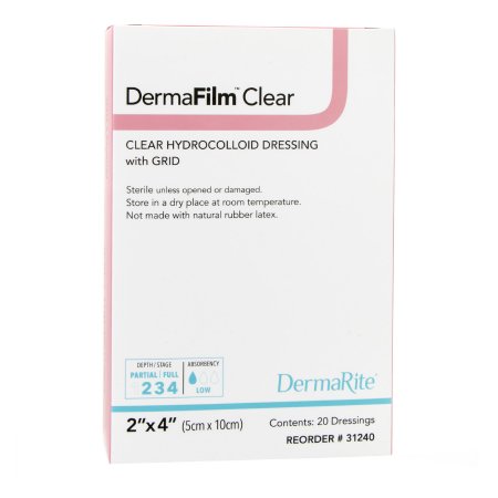 DermaFilm - Hydrocolloid Dressing 2 X 4 Inch Rectangle Sterile - 31240