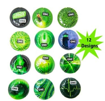 Global Protection Corporation ONE Glowing Pleasures Condom Lubricated One Size Fits Most 500 per Box - 11500C
