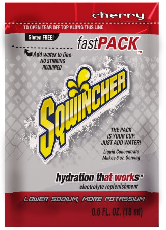 Kent Precision Foods Sqwincher Fast Pack Electrolyte Replenishment Drink Mix Cherry Flavor 6 oz. - X449-MN600