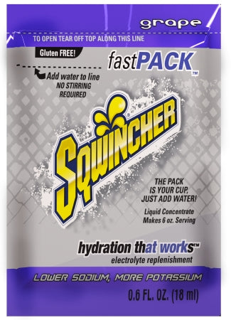 Kent Precision Foods Sqwincher Fast Pack Electrolyte Replenishment Drink Mix Grape Flavor 6 oz. - X450-MN600