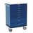 Harloff - Anesthesia Cart Steel 22 X 32 X 42.5 Inch Navy (6) 3 Inch, (2) 6 Inch Drawers, 17 X 23 Inch Internal Drawer - 6610