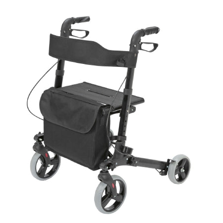 Mabis Healthcare HealthSmart Gateway 4 Wheel Rollator Black Lightweight / Folding Aluminum Frame - 501-5012-0200