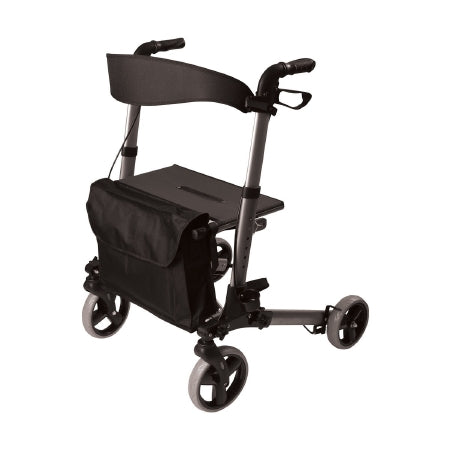 Mabis Healthcare HealthSmart Gateway 4 Wheel Rollator Titanium Gray Lightweight / Folding Aluminum Frame - 501-5012-4100