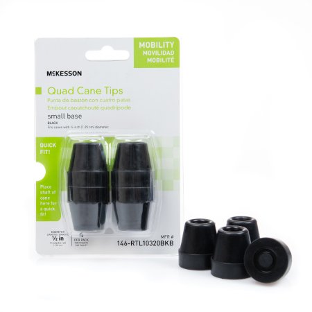McKesson McKesson Quad Cane Tips - 146-RTL10320BKB