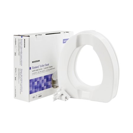 McKesson - Raised Toilet Seat 4 Inch Height White 400 lbs. Weight Capacity - 146-RTL12064