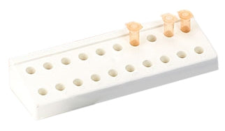 Globe Scientific RACK, MICROTUBE HD WHT 8.25"X2.75"X1.4" D/S - 456320W