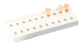 Globe Scientific - Microcentrifuge Microcentrifuge Tube Rack 20 Place 1.5 to 2.0 mL Tube Size White 1-2/5 X 2-3/4 X 8-1/4 Inch - 456320W