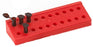 Globe Scientific RACK, MICROTUBE HD RED 20PLACE 8.25"X2.75"X1.4" D/S - 456320R