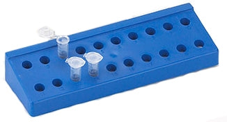 Globe Scientific RACK, MICROTUBE HD 20PLACE BLU8.25"X2.75"X1.4" D/S - 456320B