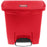 Rubbermaid Streamline - Trash Can 4 gal. Rectangular Red Plastic Step On - 1883563