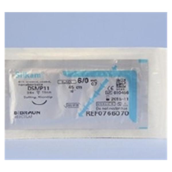 TissueSeal Suture 6-0 Silk Dsmp11 Silkam Black 18" Braid 36/Bx - C0766070